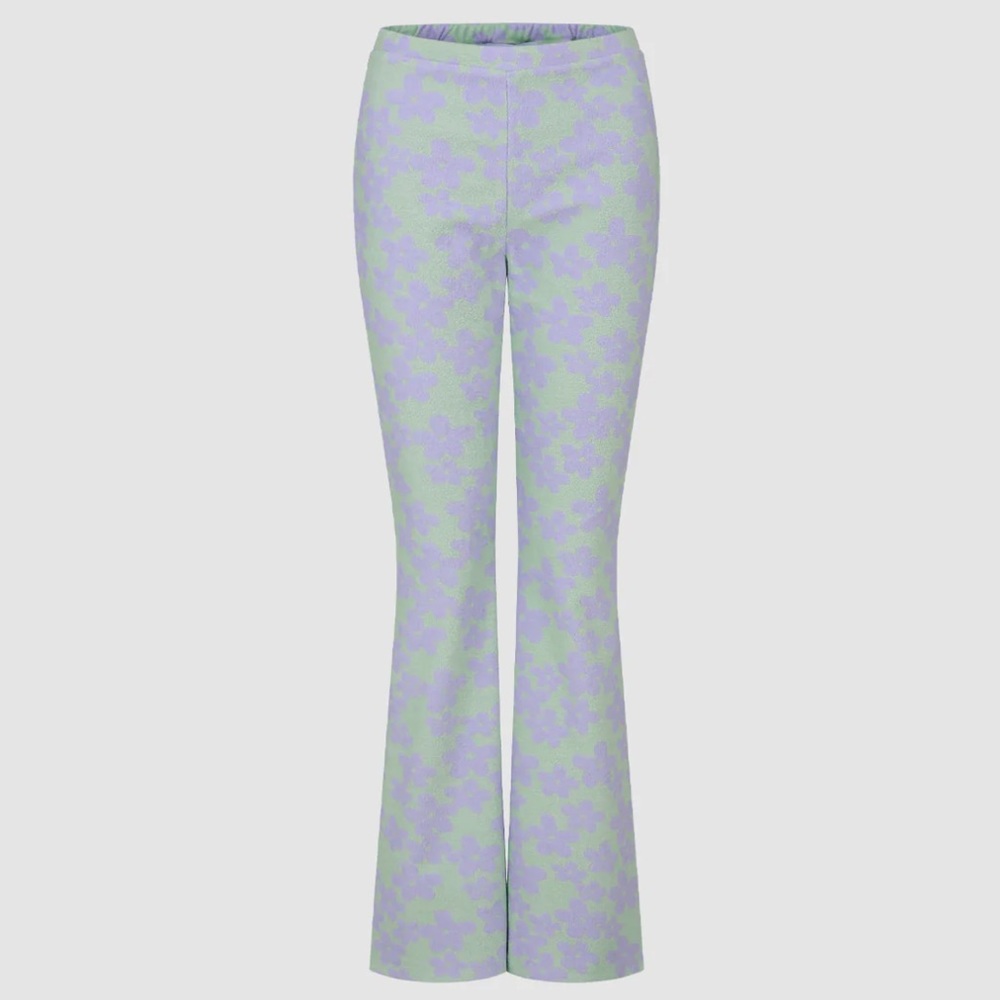 Sundae School Mint Lavender Flower Bomb Terry Pants - Medium (fits small best)